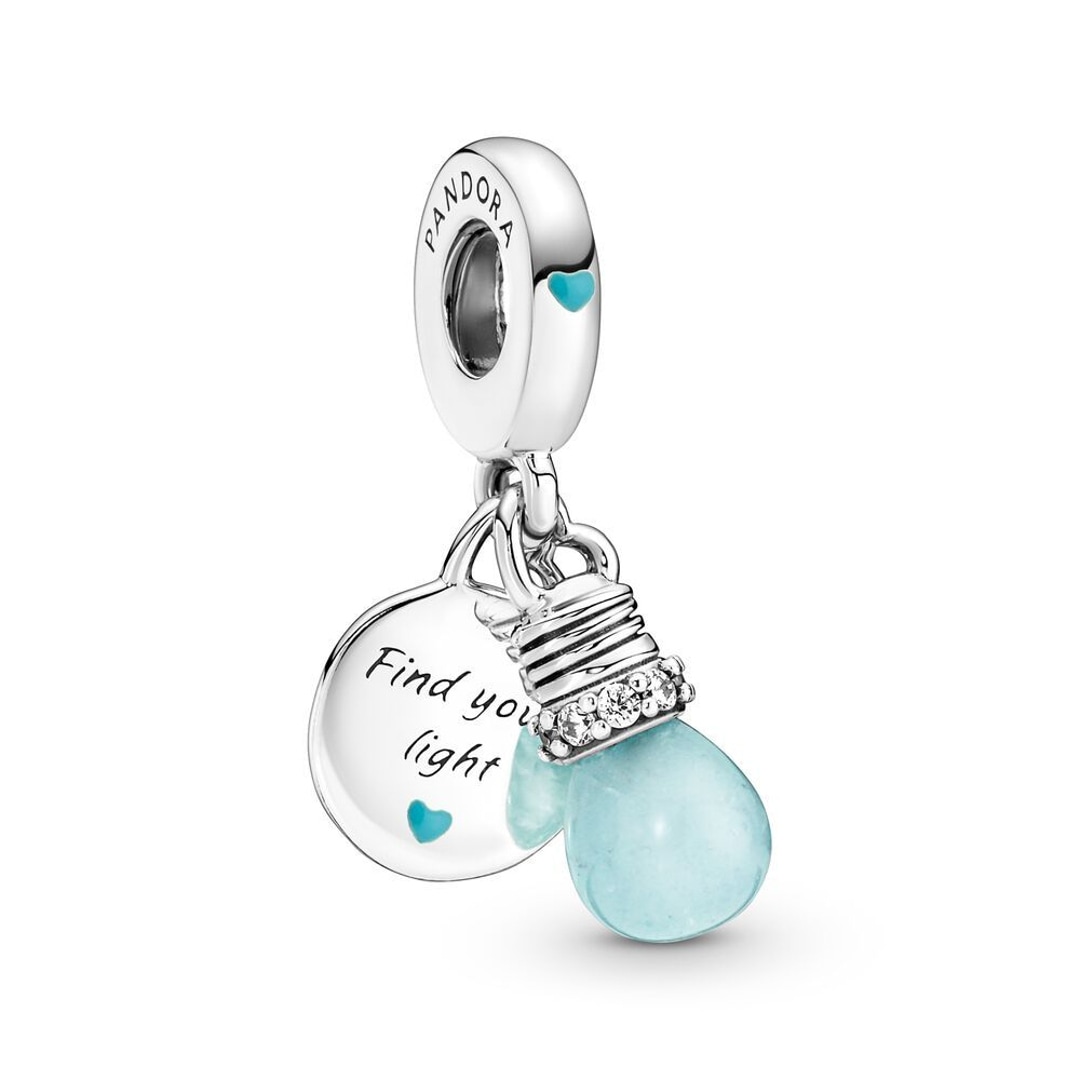 Pandora Moments for UNICEF Fluoreszierende Glühbirne Doppelter  Charm-Anhänger Damenschmuck 791123C01