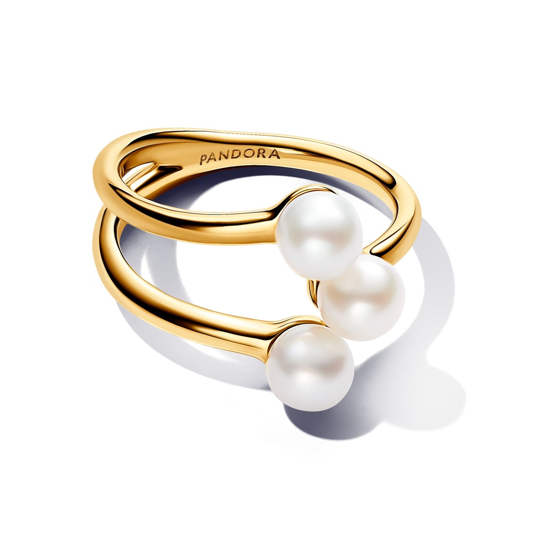 Pandora Gold Essence Behandelte Süsswasserzuchtperle Offener Ring