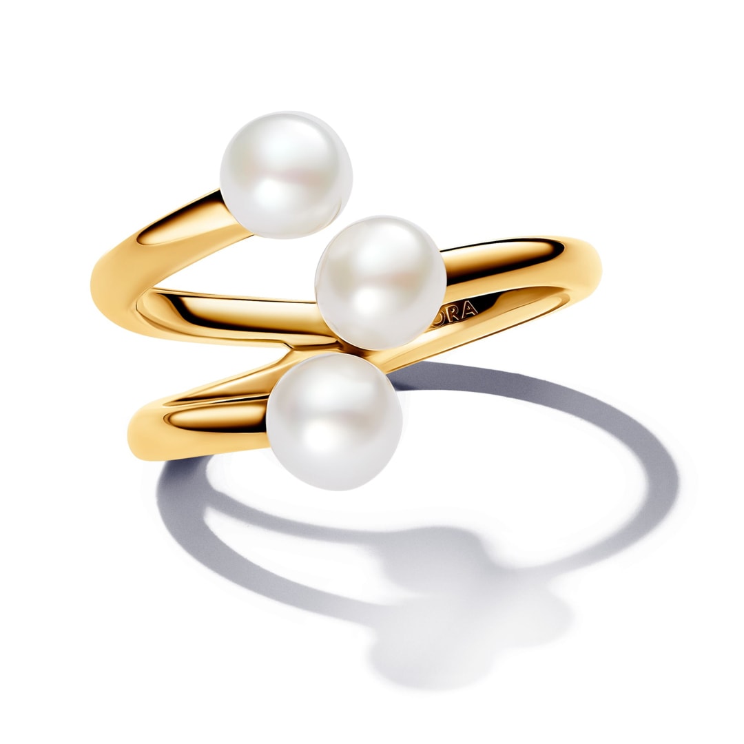 Pandora Gold Essence Behandelte Süsswasserzuchtperle Offener Ring