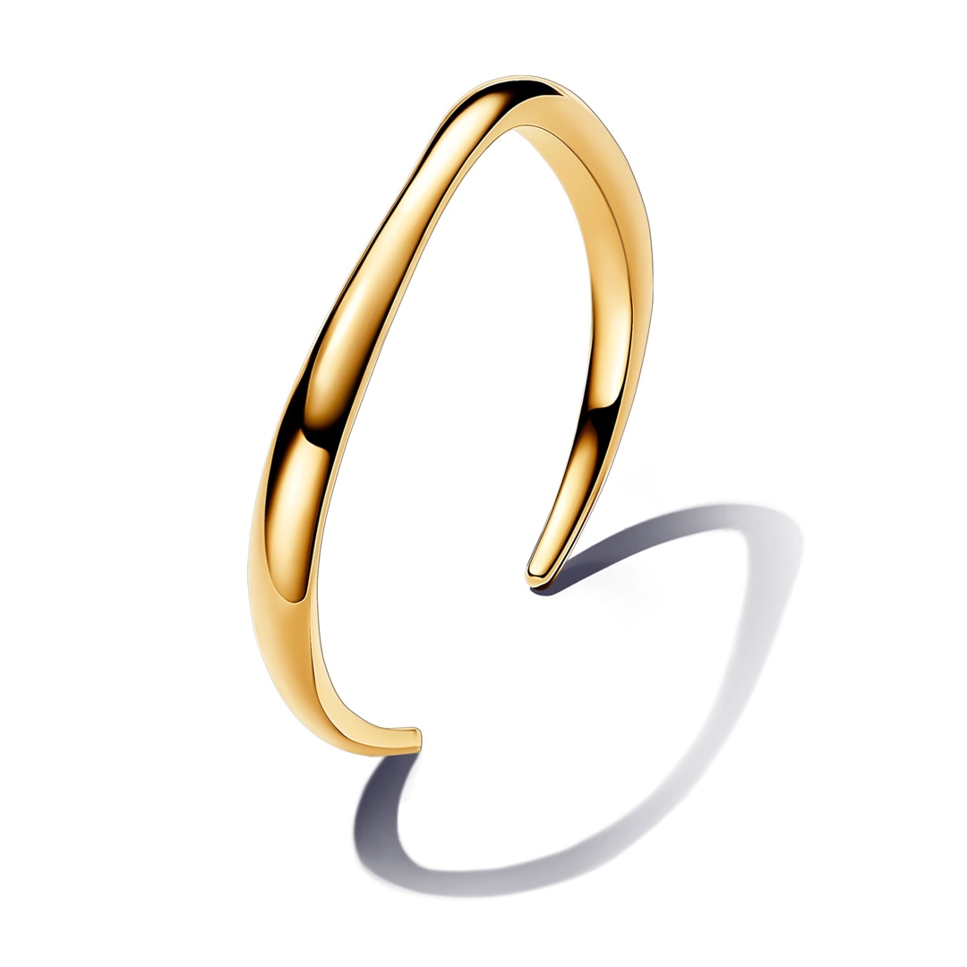 563310C00 Pandora Gold Essence Organically Shaped Open Bangle