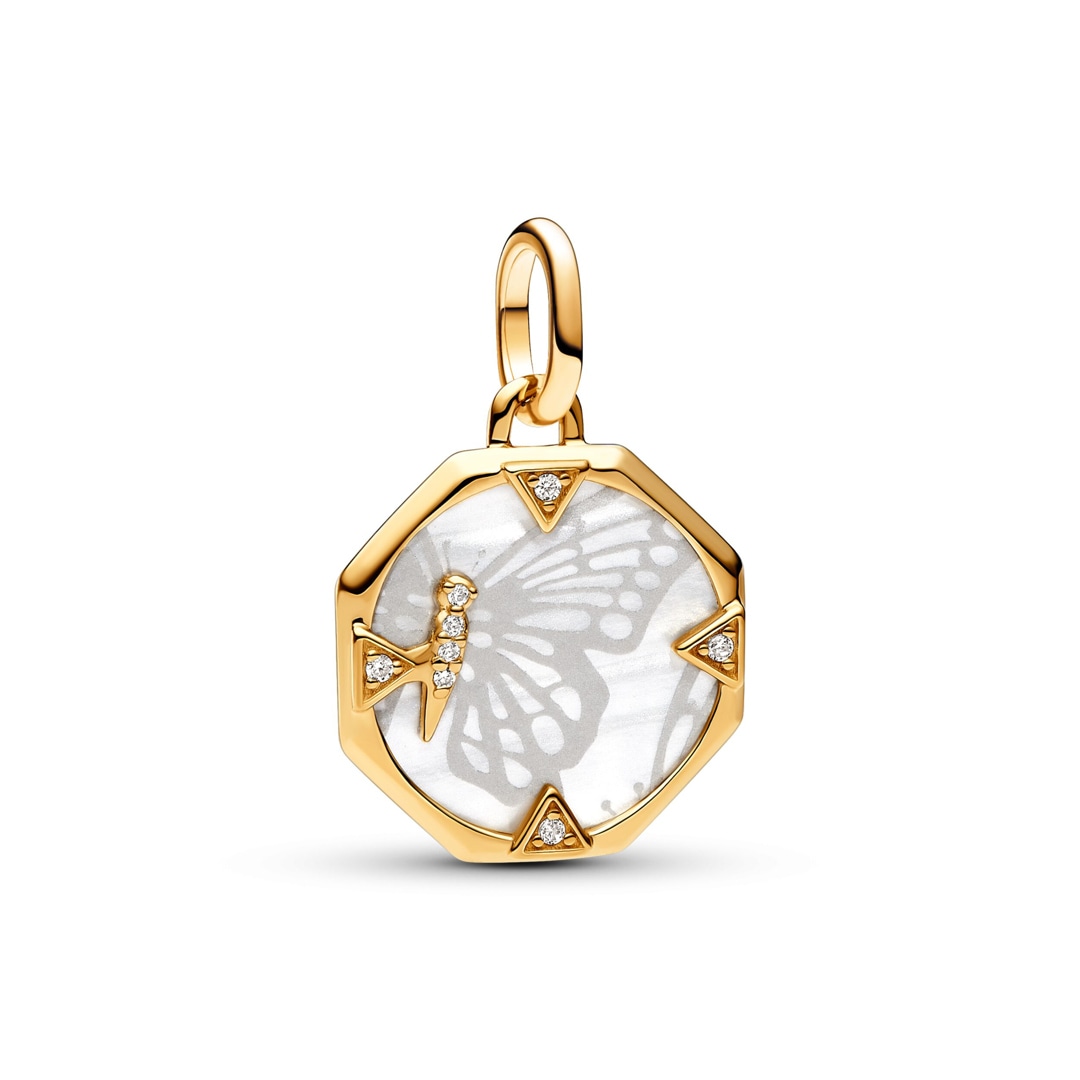 763366C01 | Pandora Gold ME Pearlescent Butterfly Medallion Charm