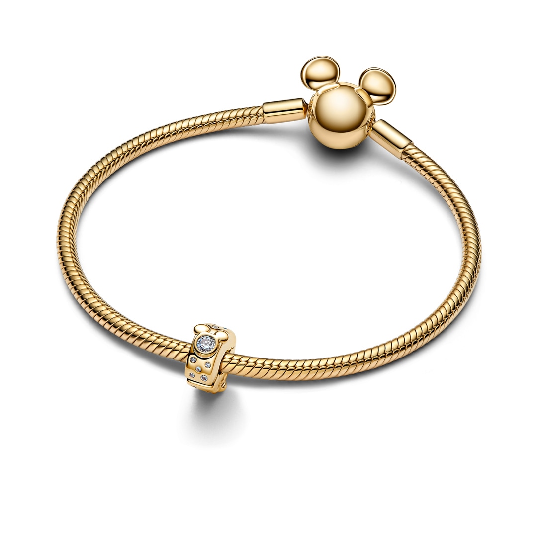 764130C01 | Pandora Gold Moments Disney Mickey & Minnie Mouse Clip Charm