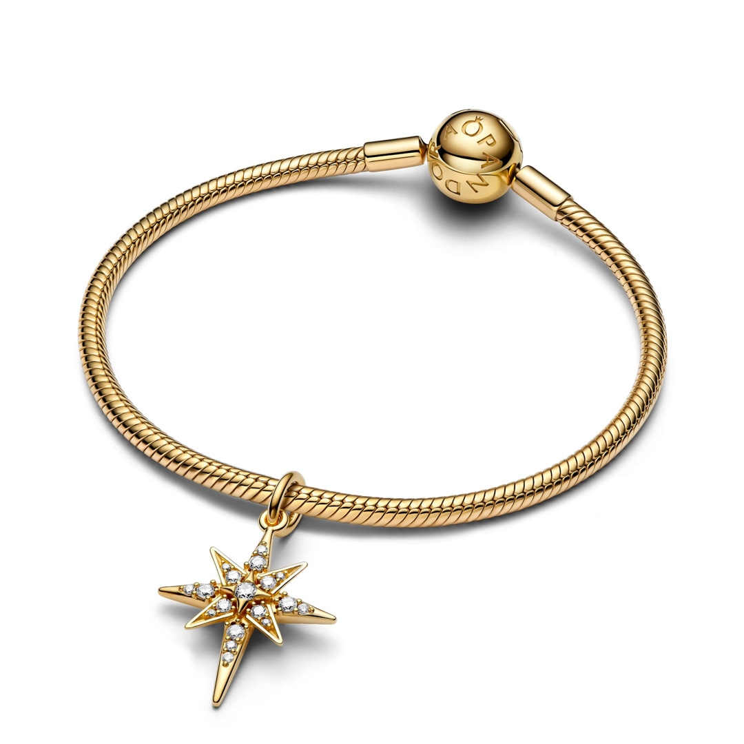 763608C01 | Pandora Gold Moments Sparkling North Star Dangle Charm