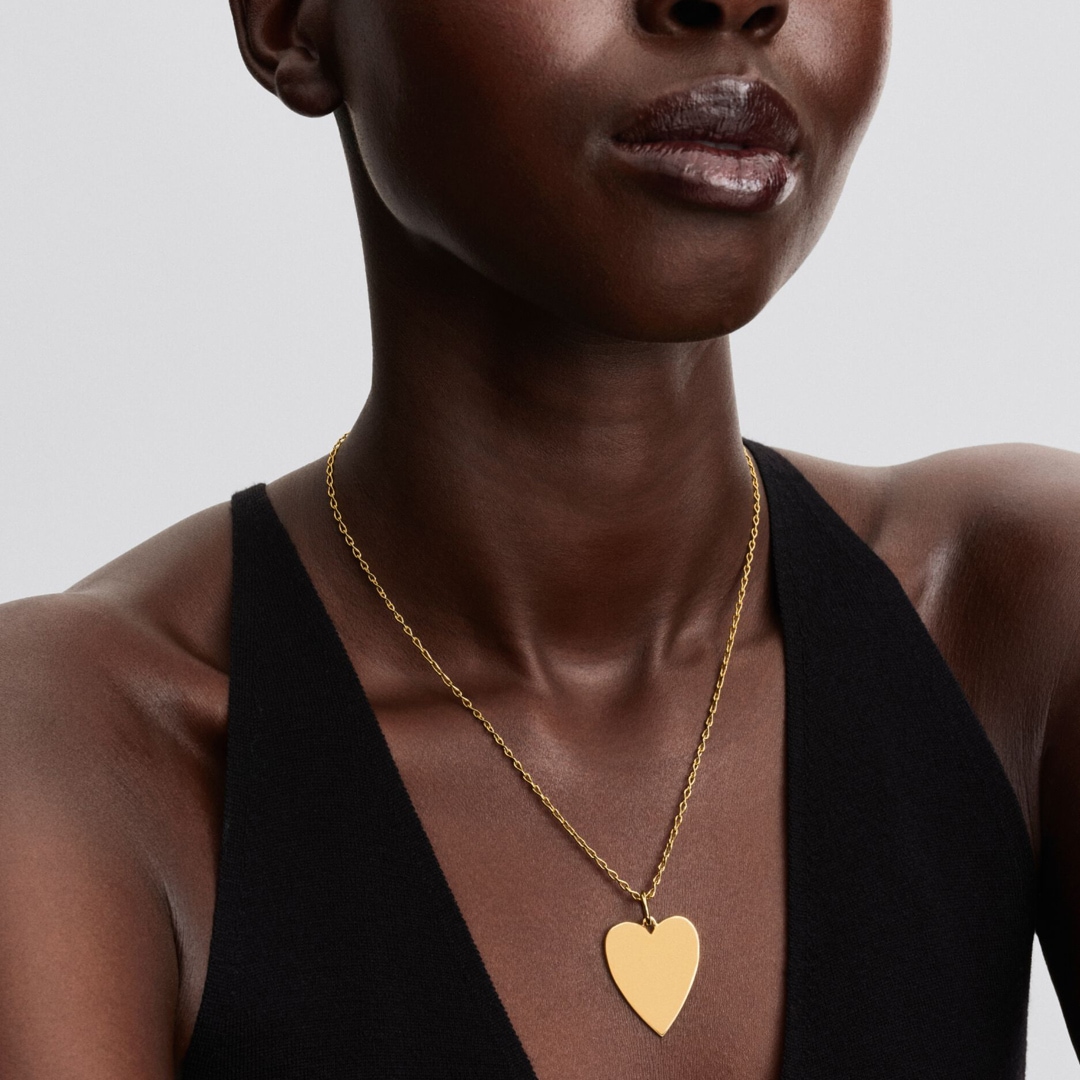 364016C00 | Pandora Gold Moments Heart Oversized Tag Pendant