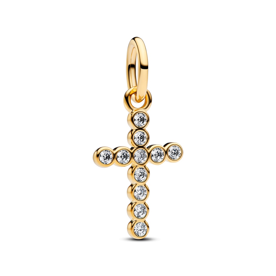 Pandora Gold Moments Kreuz Charm-Anhänger