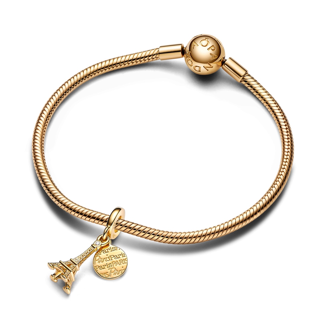 Eiffelturm Charm Anhänger - Versilbert Für Bettelarmbänder