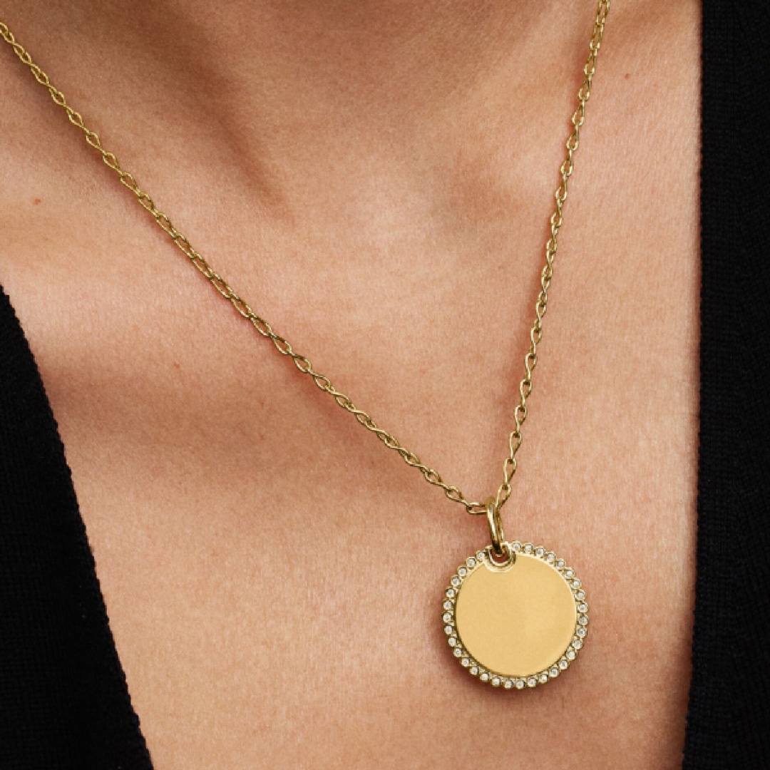 364007C01 | Pandora Gold Moments Round Tag Pendant