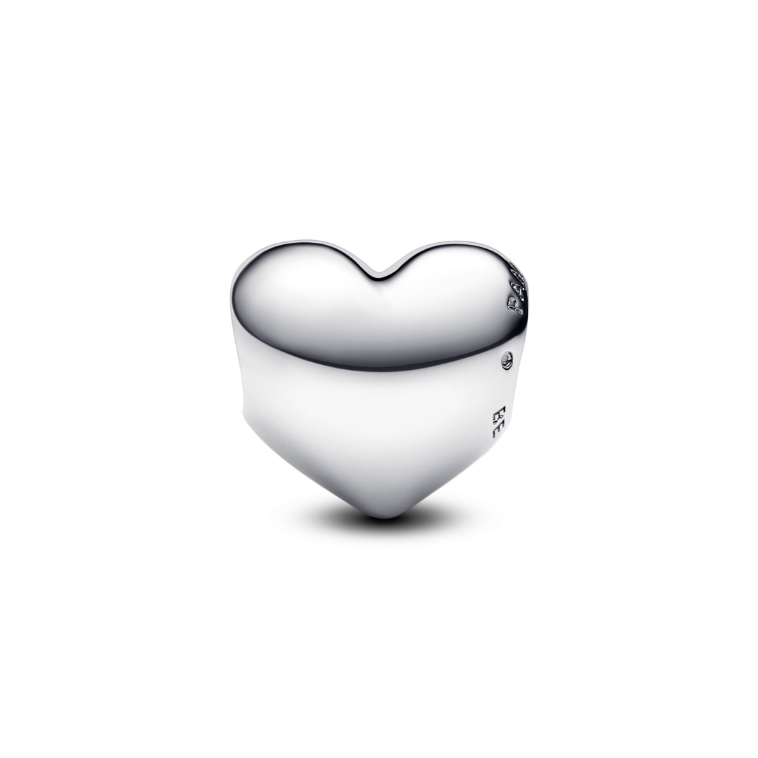 Charm Clé Avec Cœur En Argent 925/1000 - Pendentif Attache Mousqueton Élégant