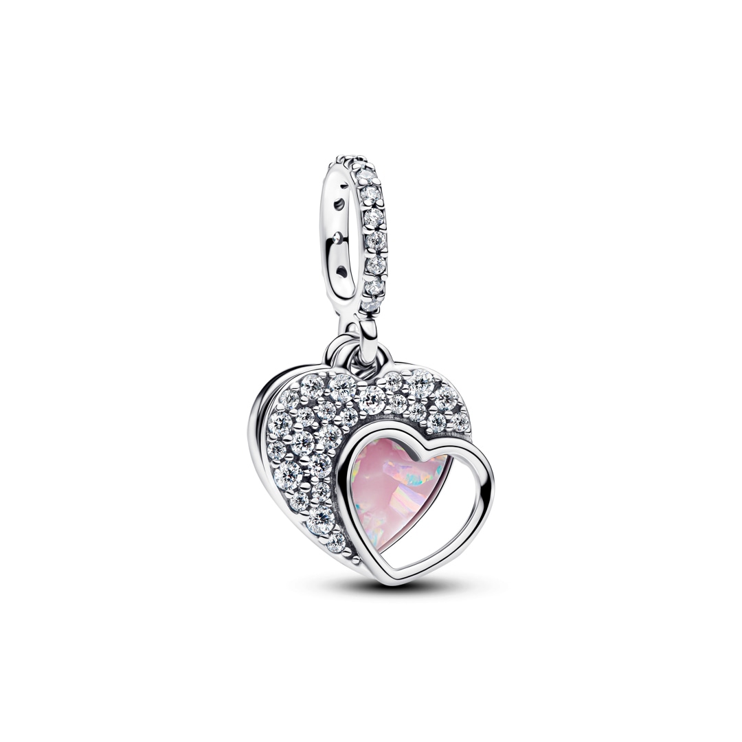794456C01 | Pandora Moments Beautiful Mother Double Dangle Charm 925 Silver