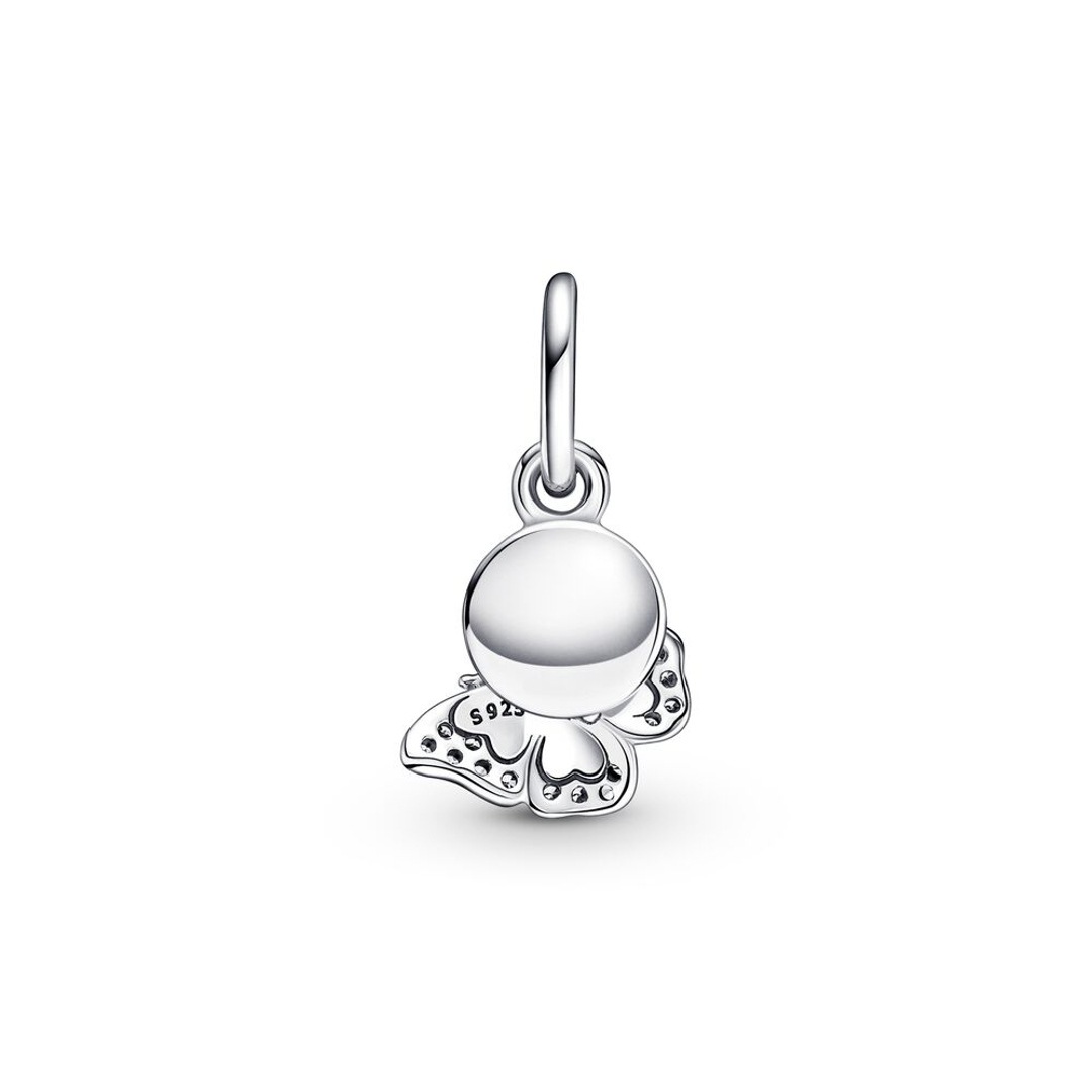 Pandora Moments Blauer Schmetterling & Spruch Doppelter Charm-Anhänger