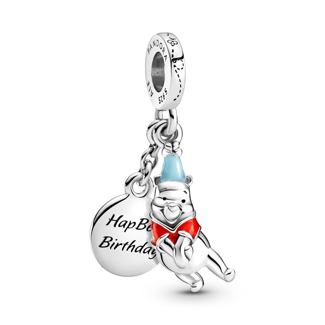 Pandora Moments Disney Winnie the Pooh Birthday Dangle Charm ladies  jewellery 799385C01