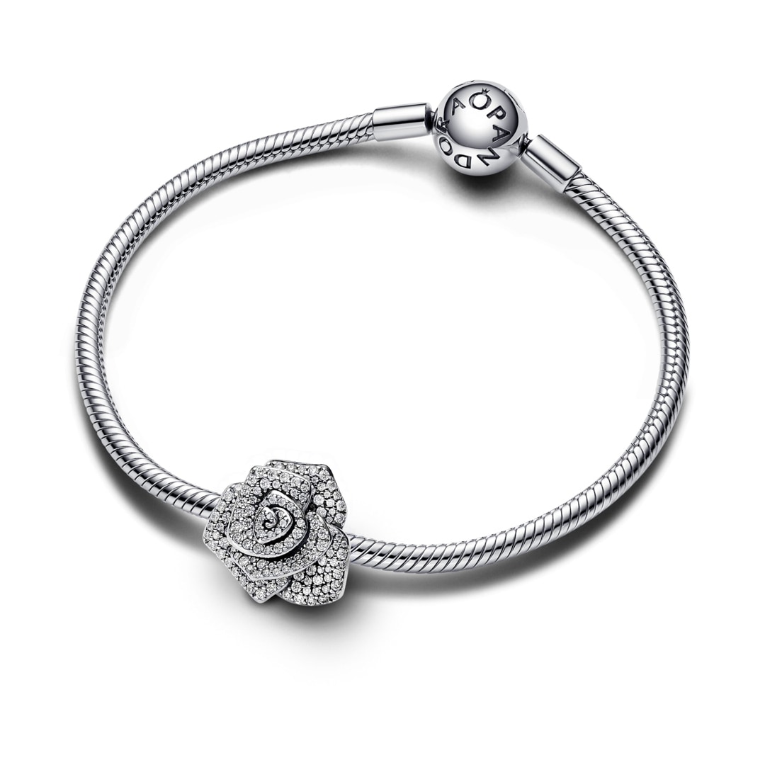 793245C01 | Pandora Moments Charm XXL Rose Scintillante Argent 925