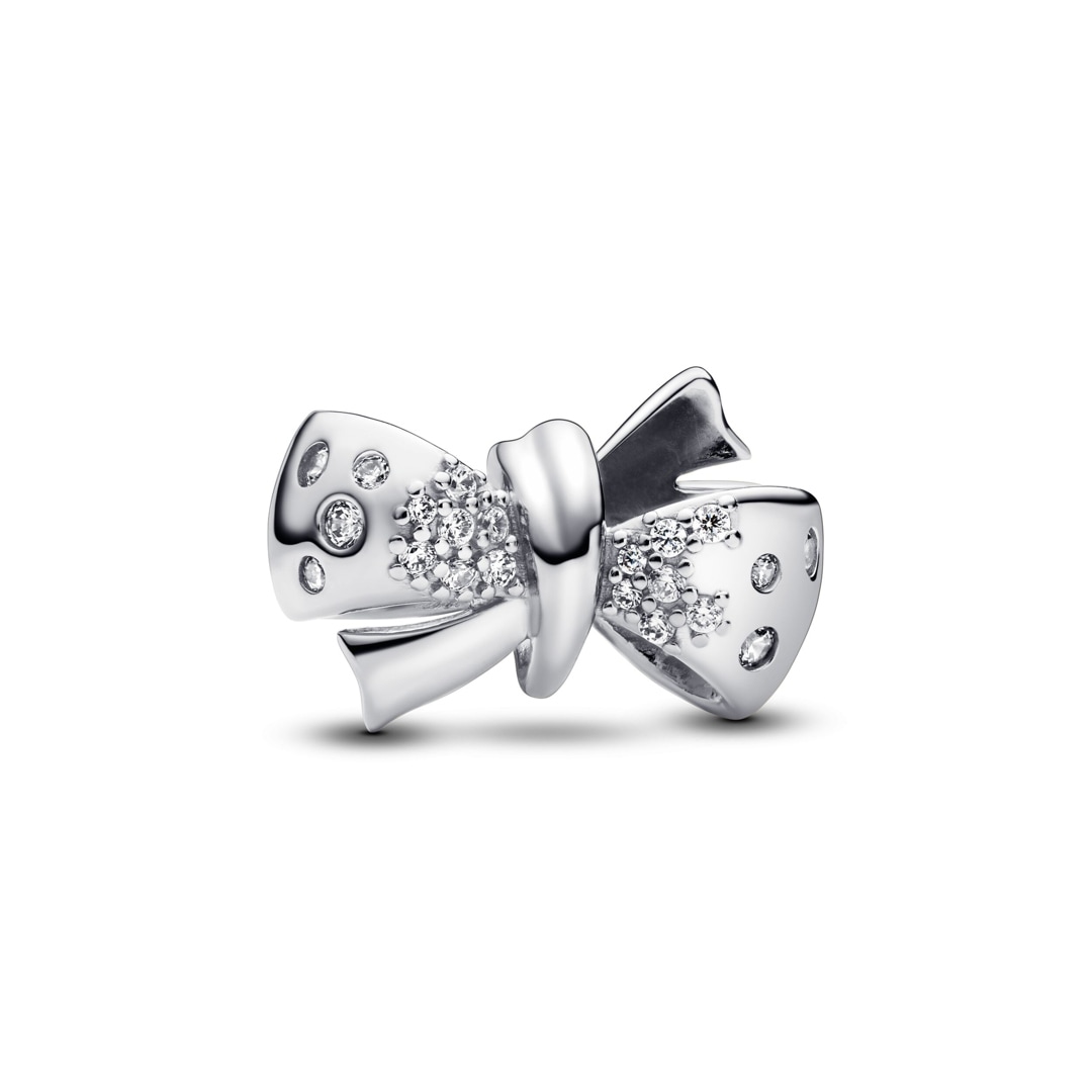 793442C01 Pandora Moments Sparkling Bow Charm 925 Silver