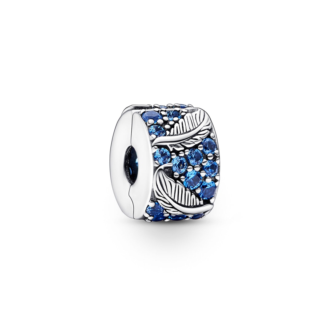 792552C01 Pandora Moments Curved Feather Pavé Clip Charm