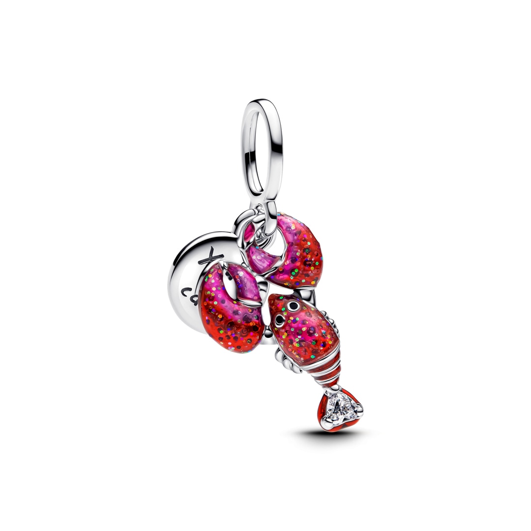 MATERIA Glas-Bead Mit Schneemann – Charms-Anhänger Aus Sterling Silber 925 – Für Kinder-Armbänder