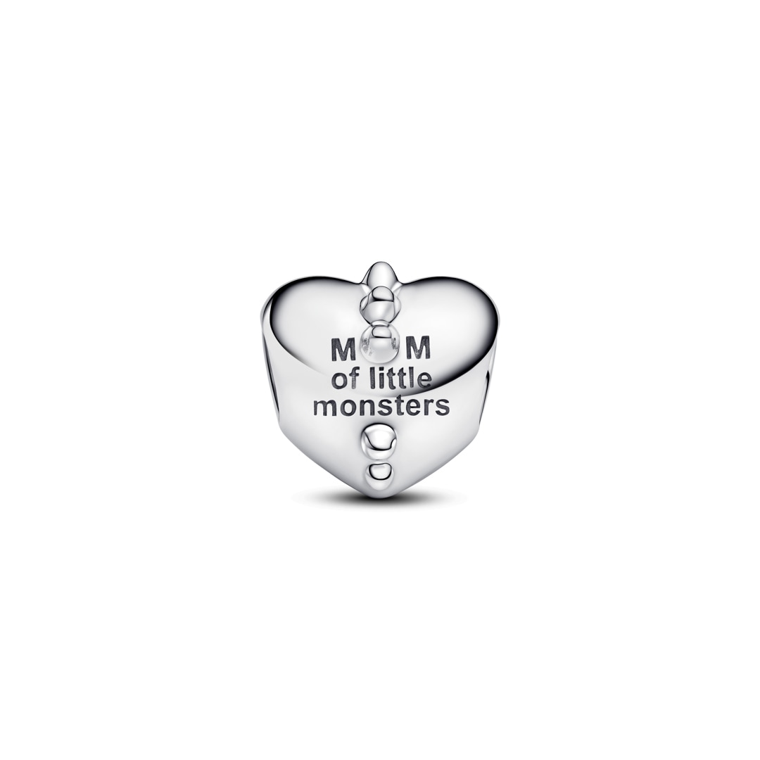 793768C01 | Pandora Moments Mom's Little Monsters Heart Charm 925 Silver