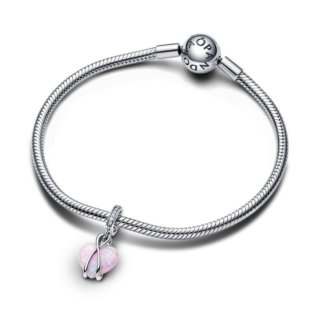Pandora Moments Mum Schillernder Herz Charm-Anhänger 925 Silber