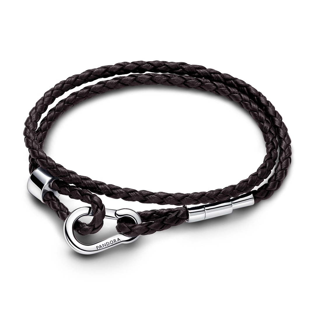 Leather Bracelet Pandora Slider Charms Pandora Black Double