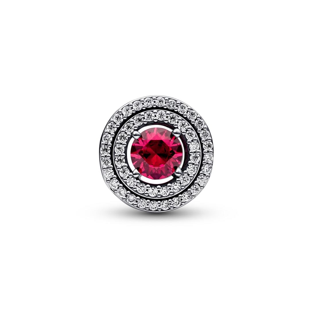792418C01 Pandora Moments Charm Abyme de Cercles Scintillants Rouge