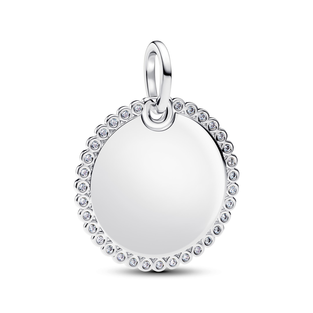 394007C01 | Pandora Moments Round Tag Pendant 925 Silver