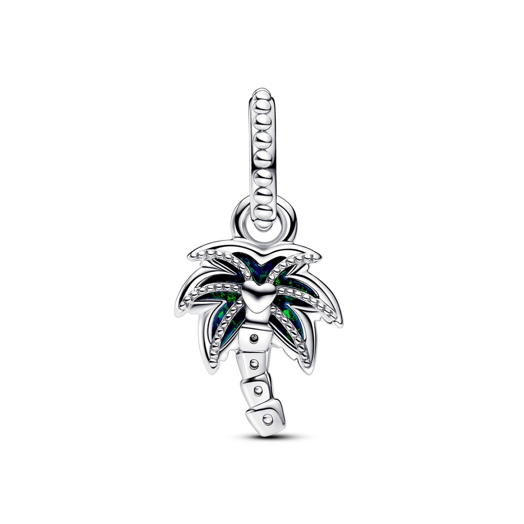 793352C01 | Pandora Moments Opalescent Green Palm Tree Dangle Charm 925 ...