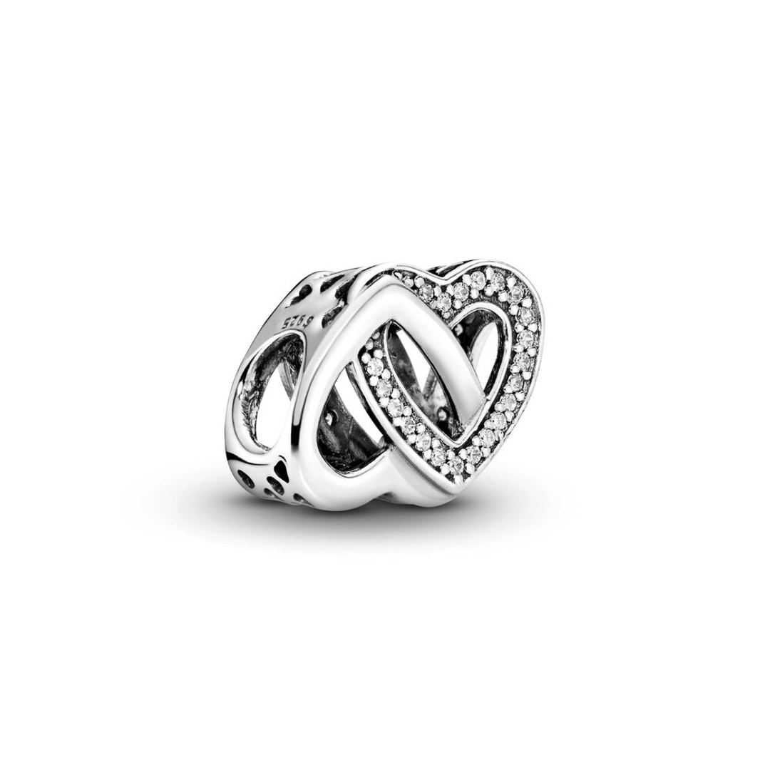 Pandora Moments Intertwined Hearts Charm ladies jewellery 791880CZ