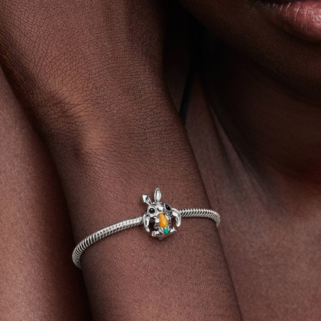 794498C01 | Pandora Moments x Disney Stitch Easter Bunny Charm 925 Silver