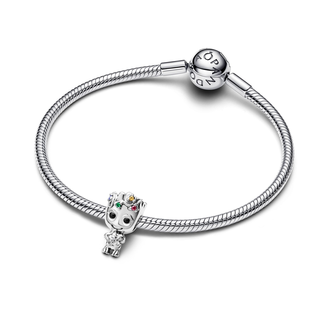 793559C01 Pandora Moments x Charm Marvel Étoile Groot Argent 925