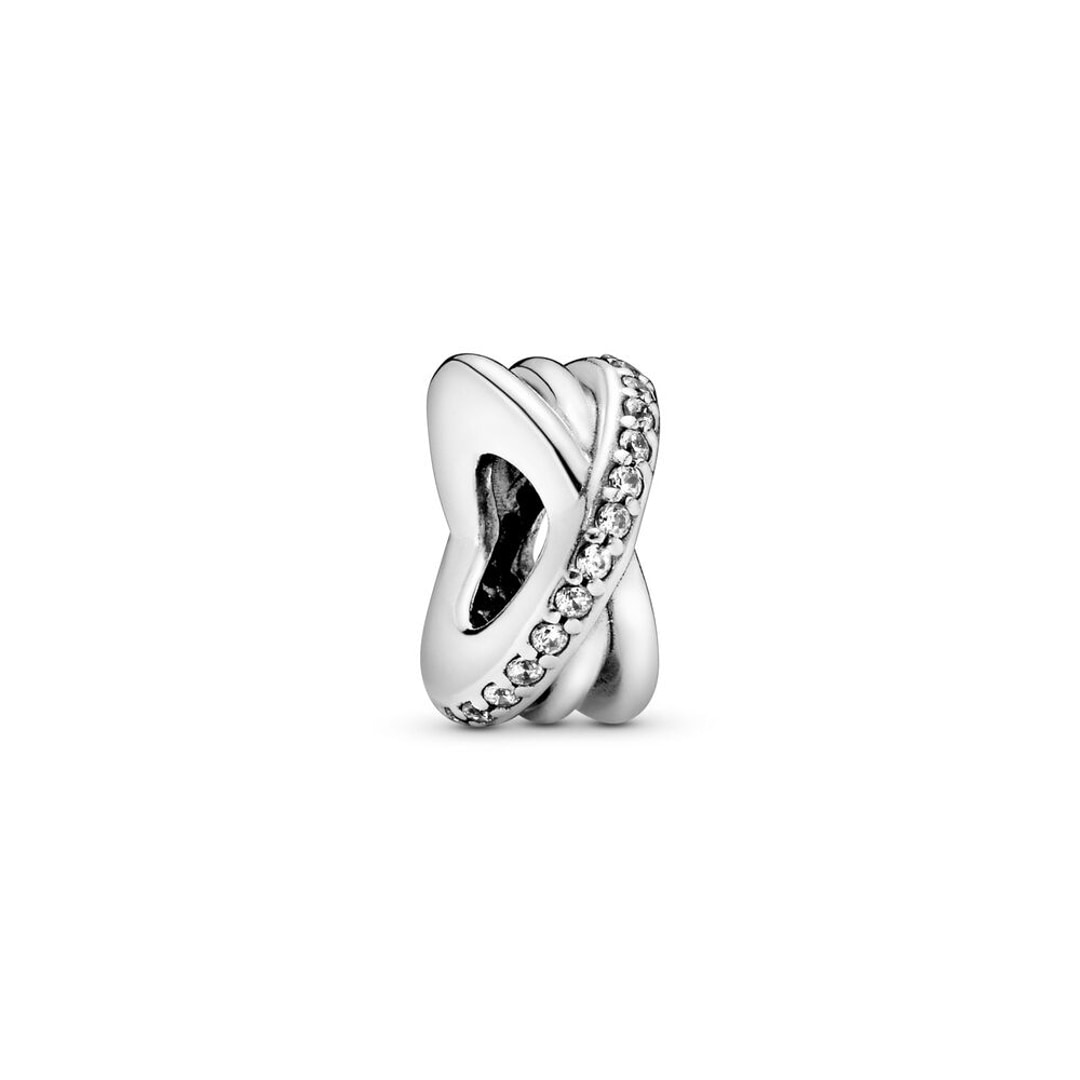 791994CZ Pandora Moments Sparkling Polished Lines Spacer Charm