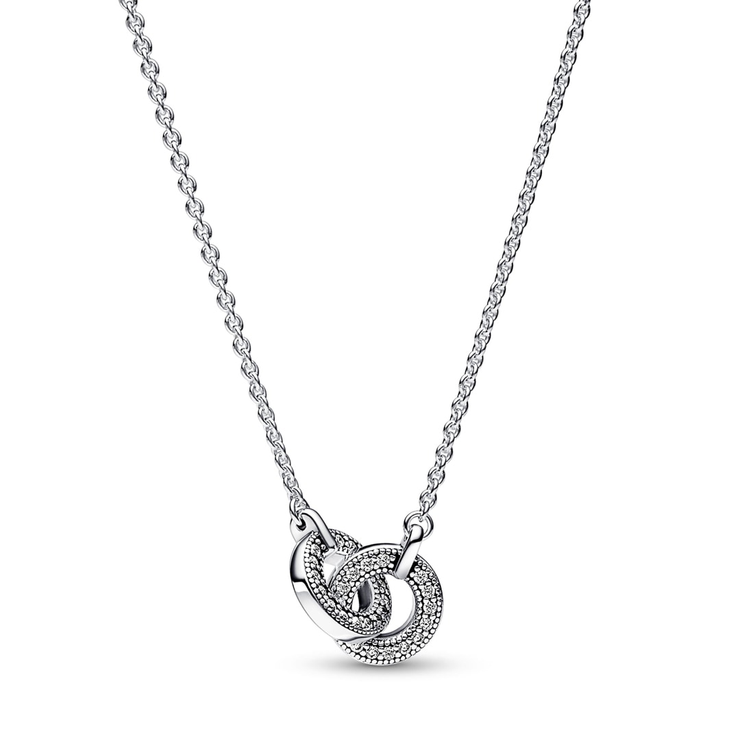 392736C01-45 Pandora Signature Intertwined Pavé Pendant Necklace