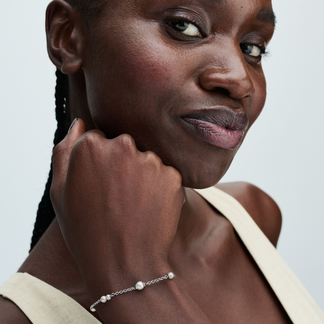 Pandora Tennis Bracelet On Wrist 593172C01 Pandora Timeless