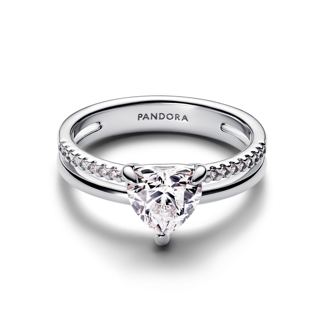 Pandora Timeless Bague Cœur Anneau Double 925 Argent Bijou femme 193100C01
