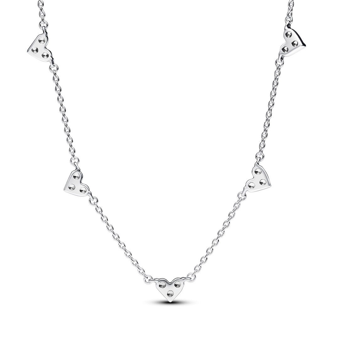 393160c01 393160C01-45 | Pandora Timeless Triple Stone Heart Station Chain ...