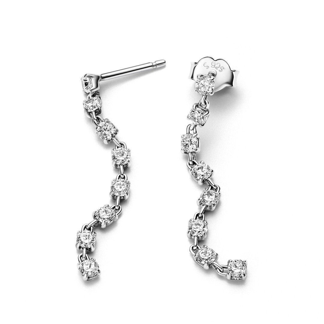 293159C01 | Pandora Timeless Sparkling Eight Stones Drop Earrings 925 ...