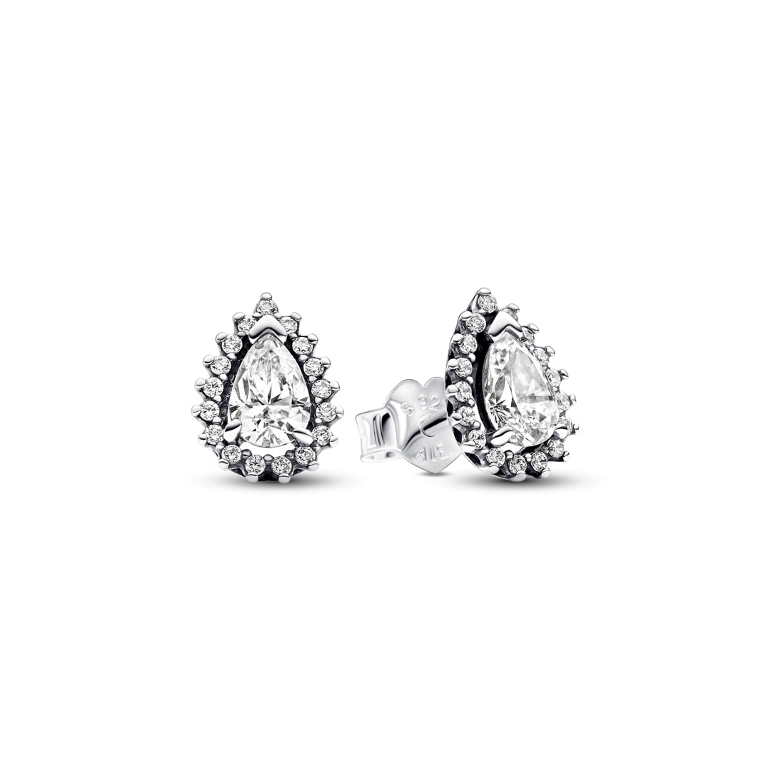 Pandora stud earrings silver top