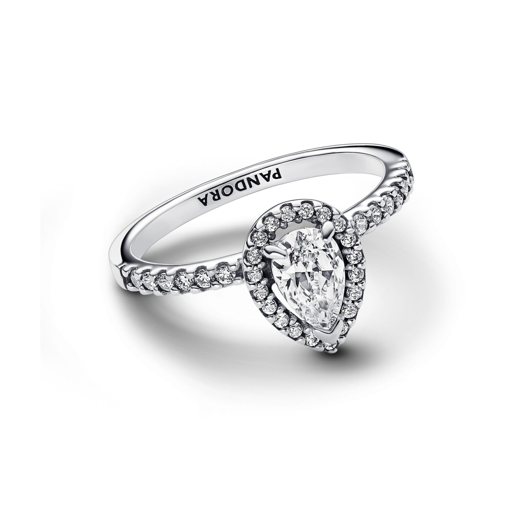 192835C01 | Pandora Timeless Bague Halo Poire Scintillante 925 Argent