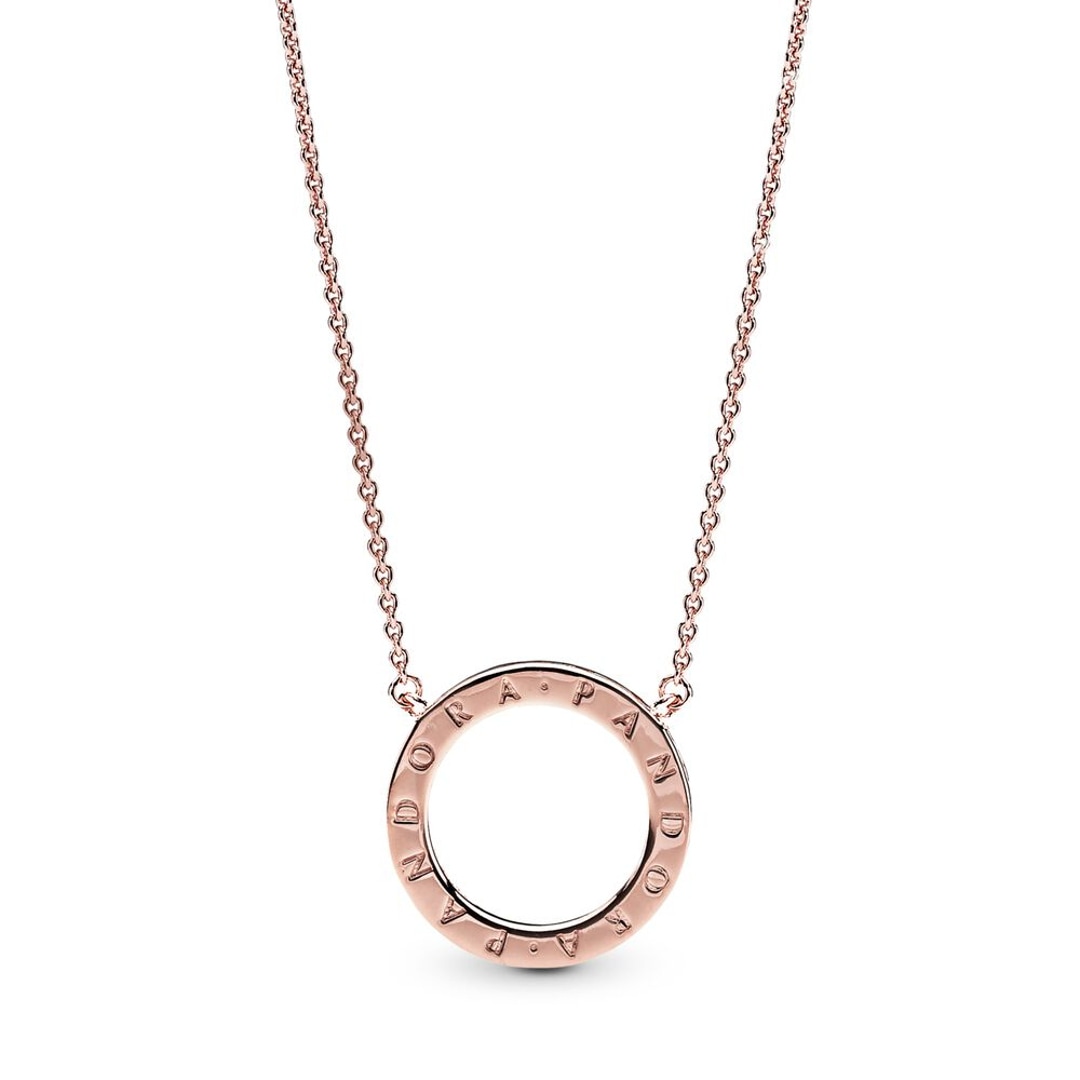 580515CZ 45 Pandora Rose Signature Circle of Sparkle Necklace