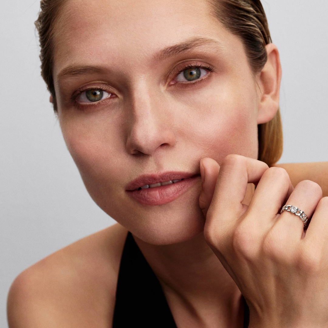Bague Argent 925 Marquise - Coeur Strass, Romantique Et Chic