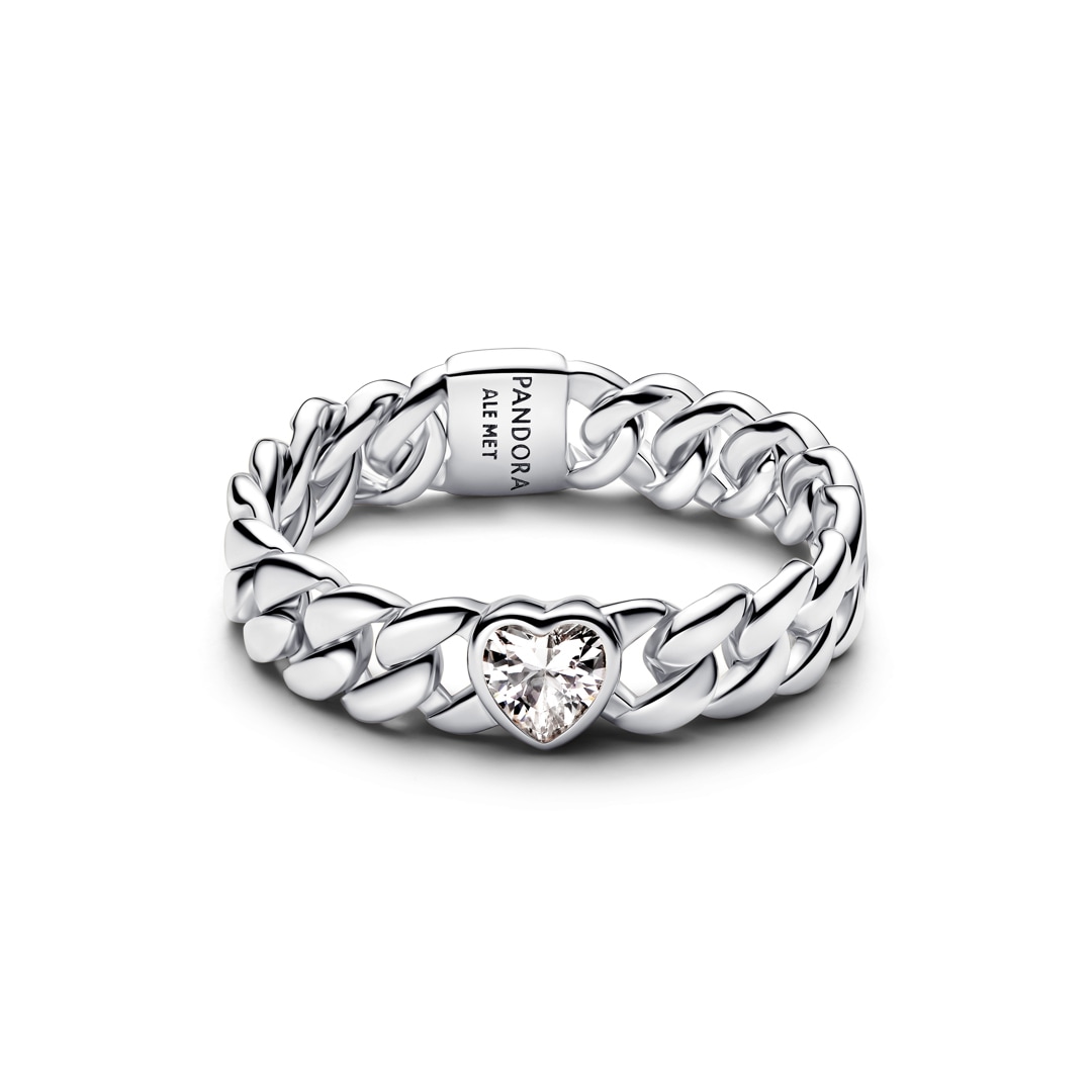 superbe bague type marquise strass en forme de coeur en argent 925