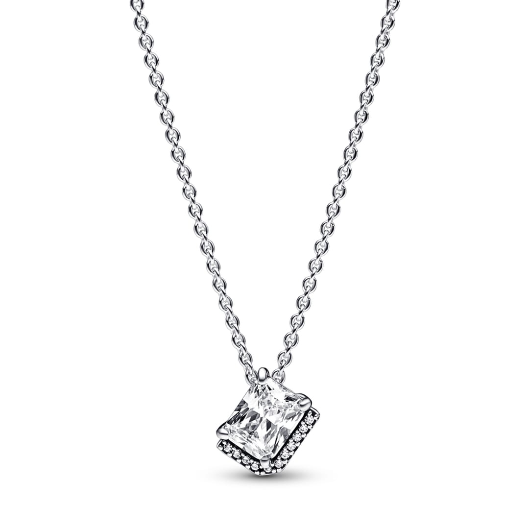 Pandora Timeless Rectangular Sparkling Halo Collier Necklace ladies jewelry 392388C01 45