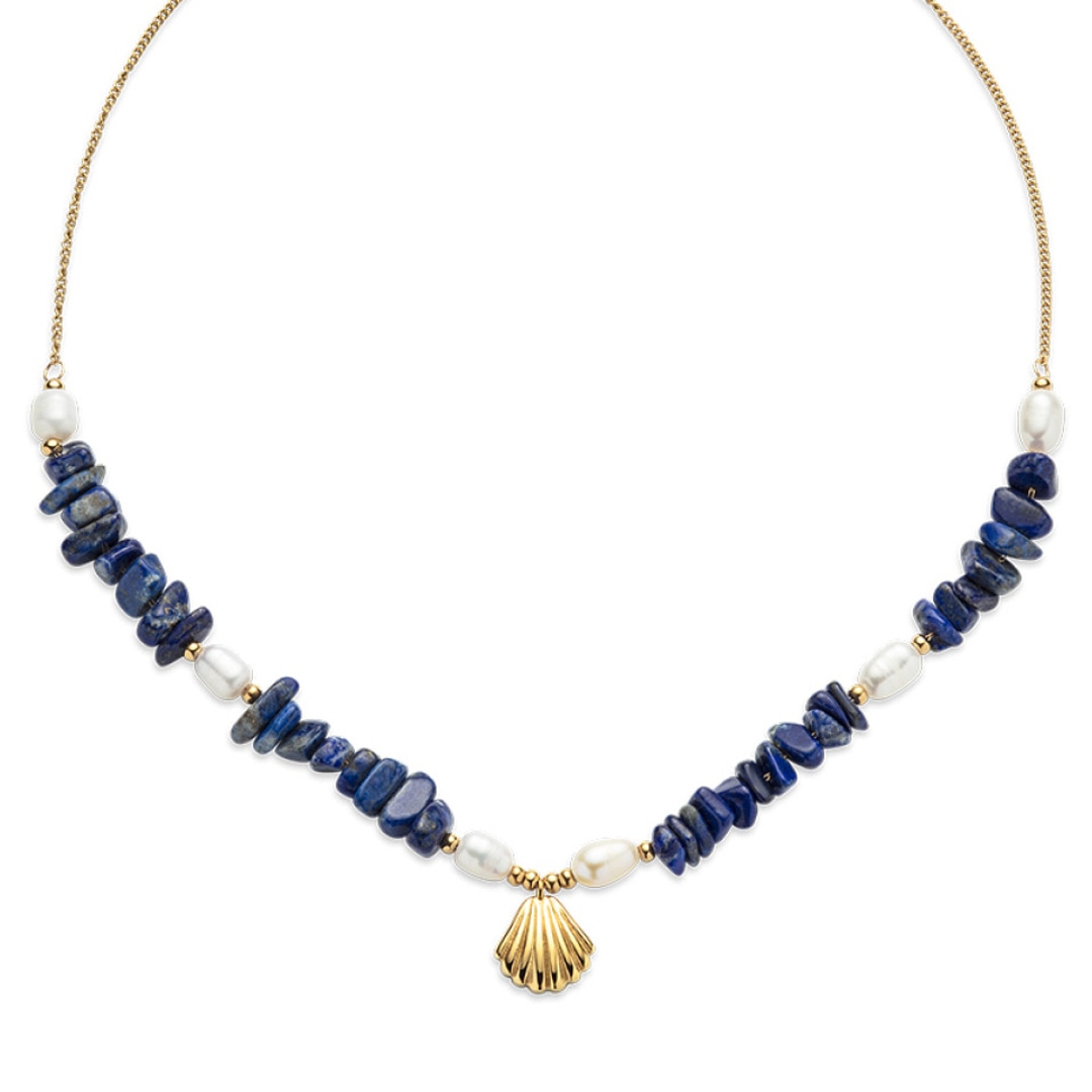 Paul Hewitt La Mer Toujours Necklace Scallop Stone Marinium Stainless Steel  Gold ladies jewellery PH-JE-1850