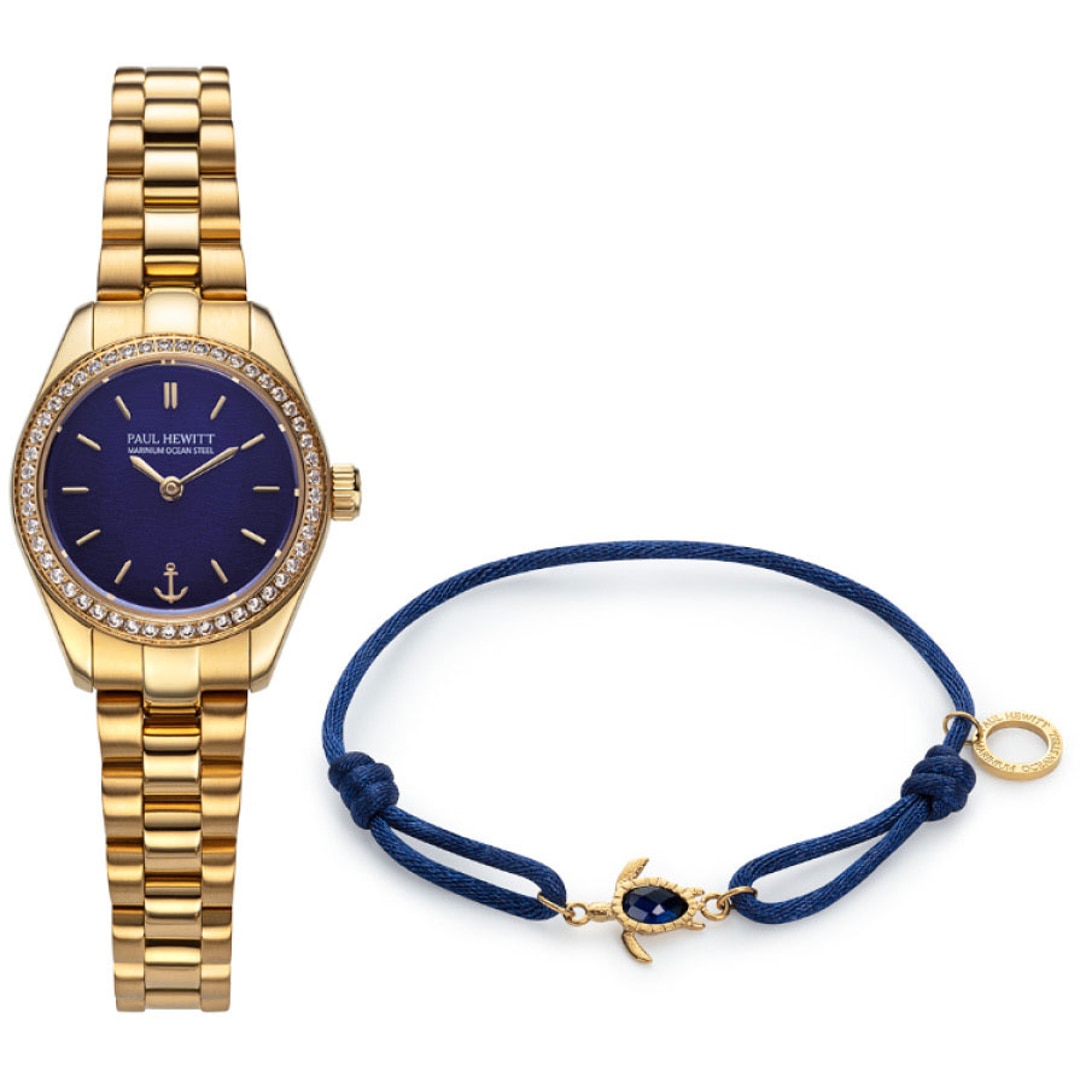 Gold Paul Hewitt Set Damen Gift Set Sailor 33 Mm Watch And The