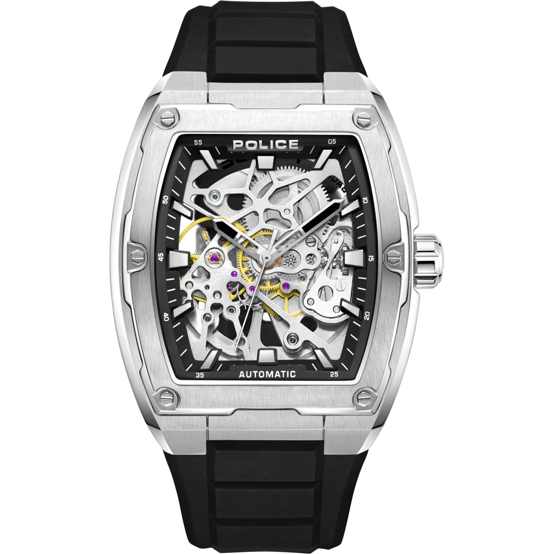 Police Skeleton Police Skeletor Automatic Silbrig / Schwarz | PEWJR0005902