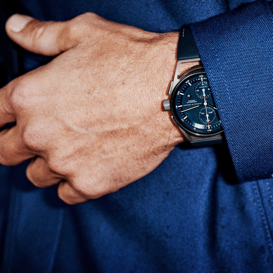 Porsche design 1919 chronotimer hot sale flyback blue & leather