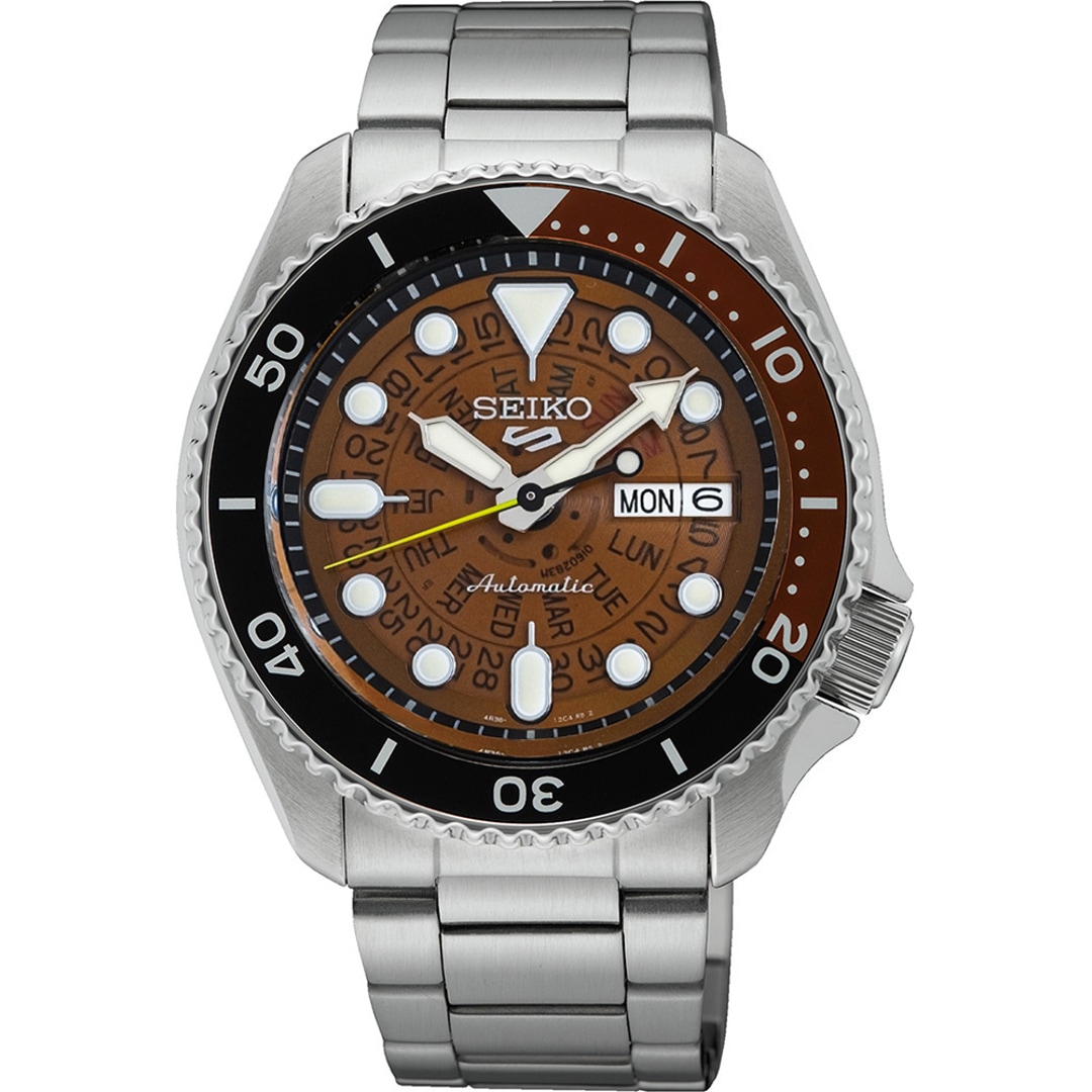 SRPJ47K1 Seiko Sports Automatic Day-Date Brown