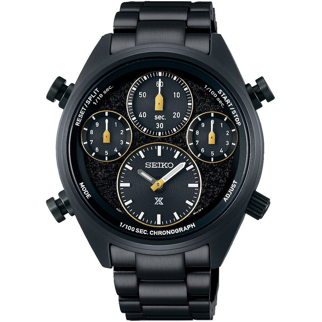 Seiko chronograph 100m on sale noir