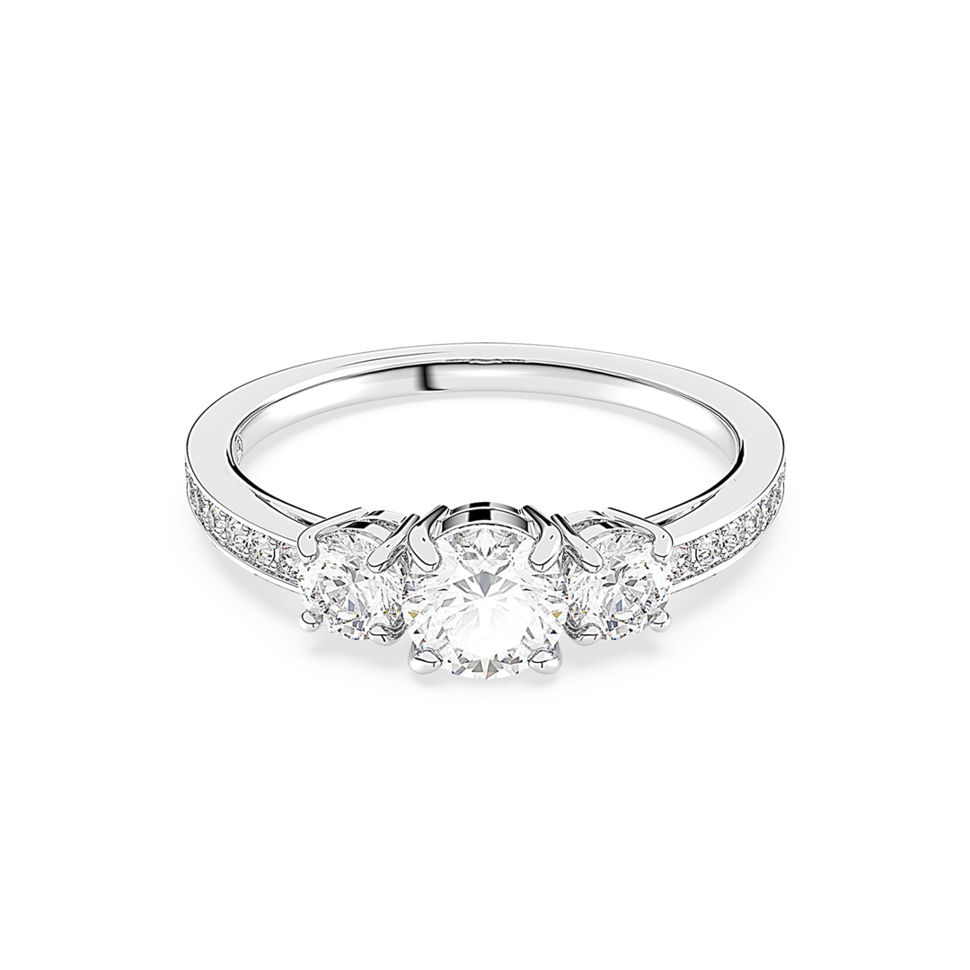 M5656289 | Swarovski Bague Attract Trilogy Coupe ronde, Blanche ...
