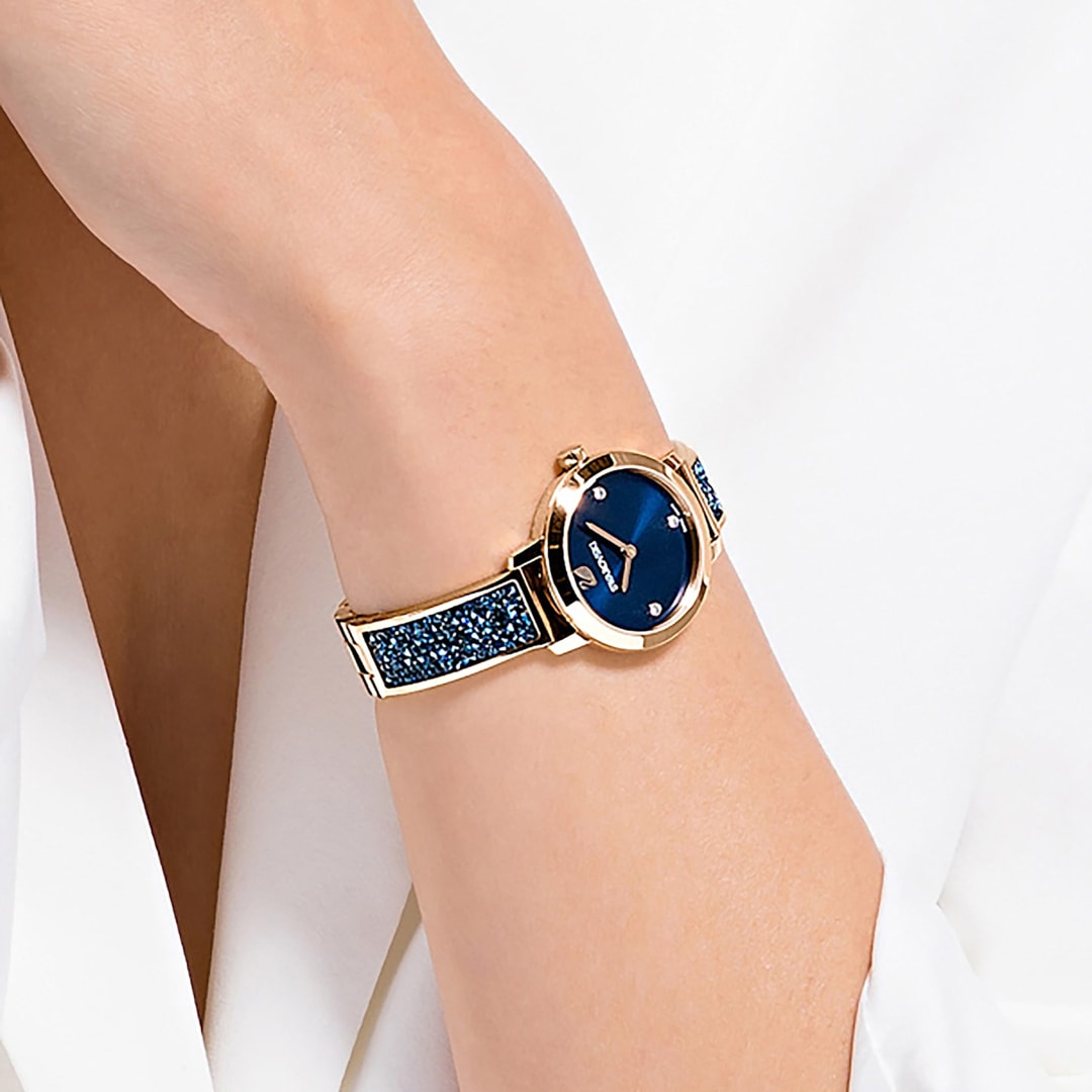 Mineral Glass Swarovski Cosmic Rock Watch Blue Swarovski Cosmic