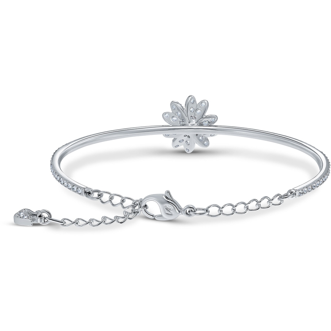 5542012 | Swarovski Eternal Flower Bangle, Yellow, rhodium plated