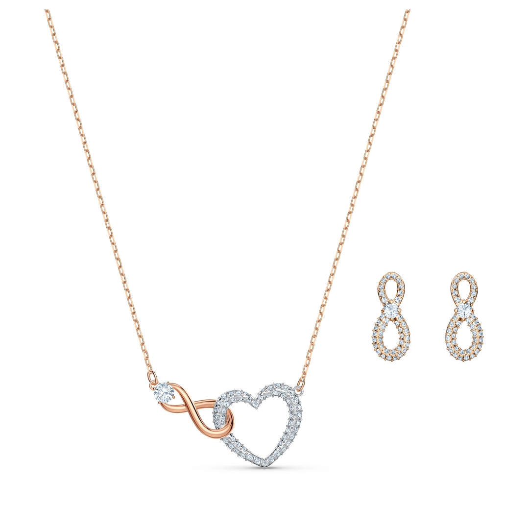 5521040 | Swarovski Parure Infinity Heart | Collier avec boucles d